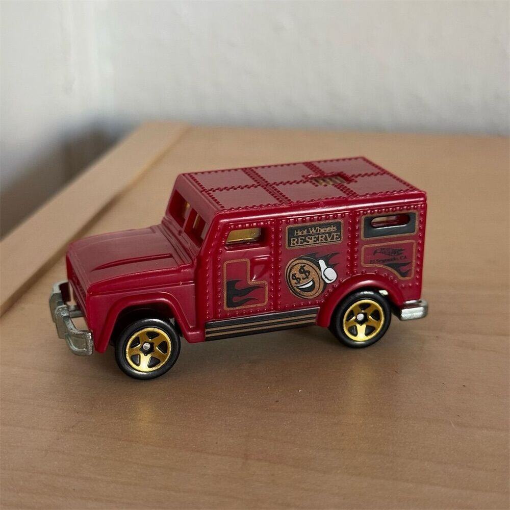 Vintage 90s Hot Wheels Red Armored Truck 1:64 Diecast Model HW Metro Series